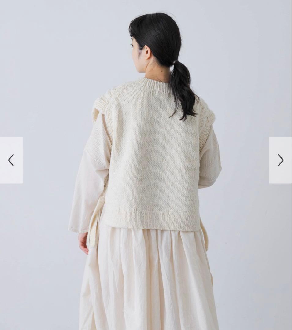 新品タグ付◉ アイボリー 　かぐれ ペルーアランニットベスト　DOORS