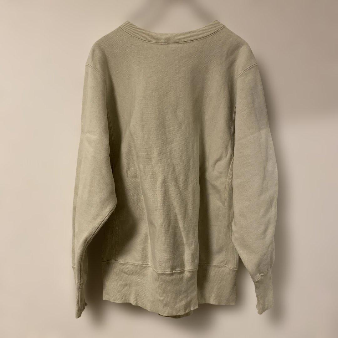 チャンピオン　リバースウィーブ　ベージュ　M　USA製 champion 90s