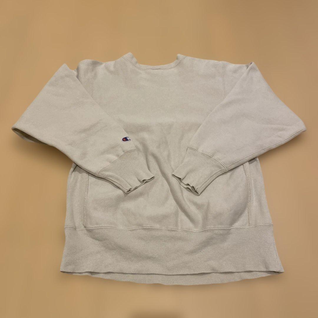 チャンピオン　リバースウィーブ　ベージュ　M　USA製 champion 90s