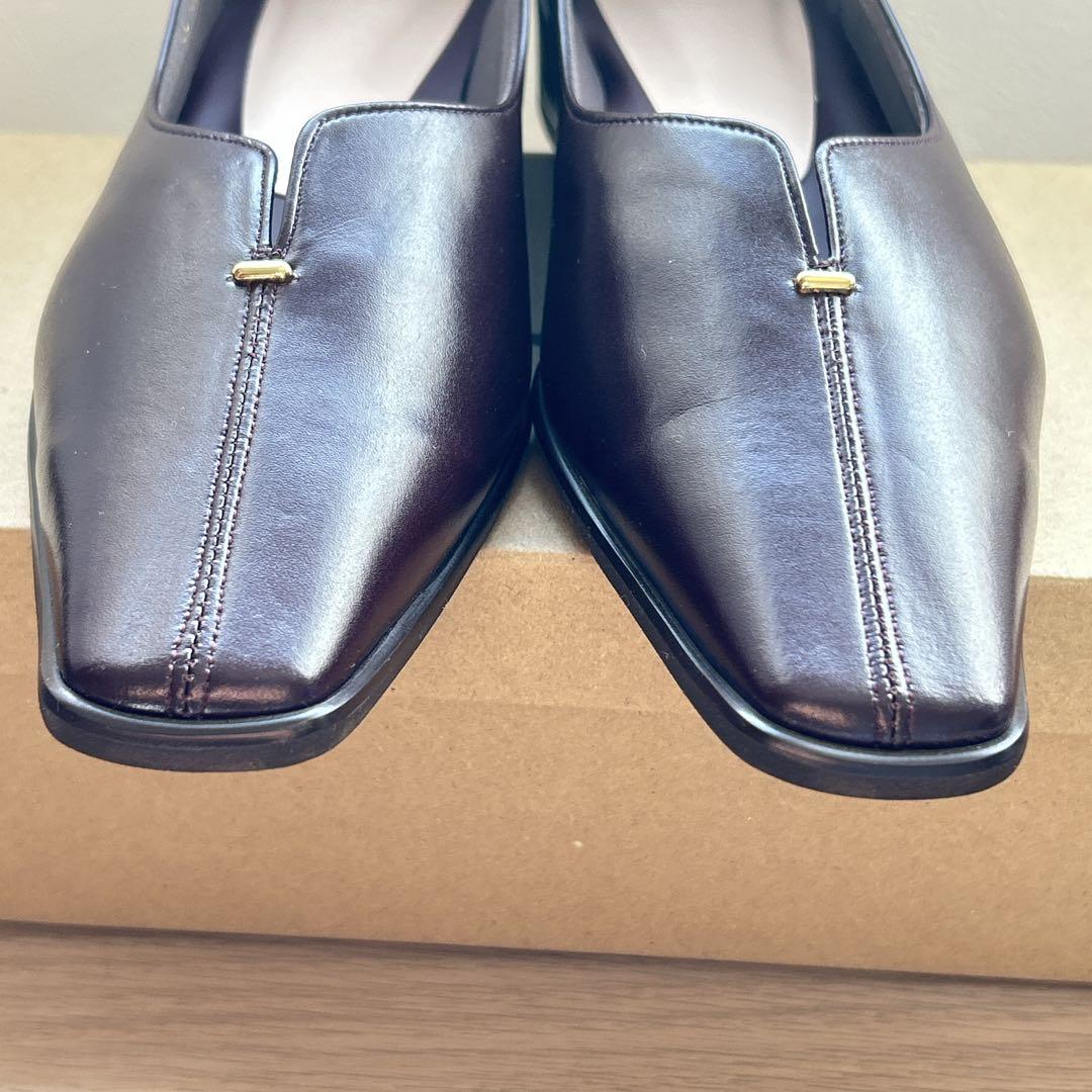 【新品未使用】ルタロン　スクエア　スリット　フラット　パンプス　ローファー　現行