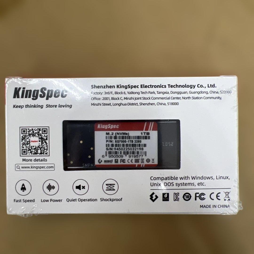 201 KingSpec XG7000 1TB SSD 未開封