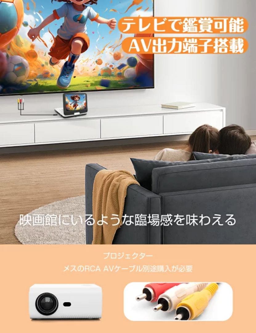 ポータブルdvdプレーヤー 12.5型 10.5インチ液晶 車載ホルダー付き