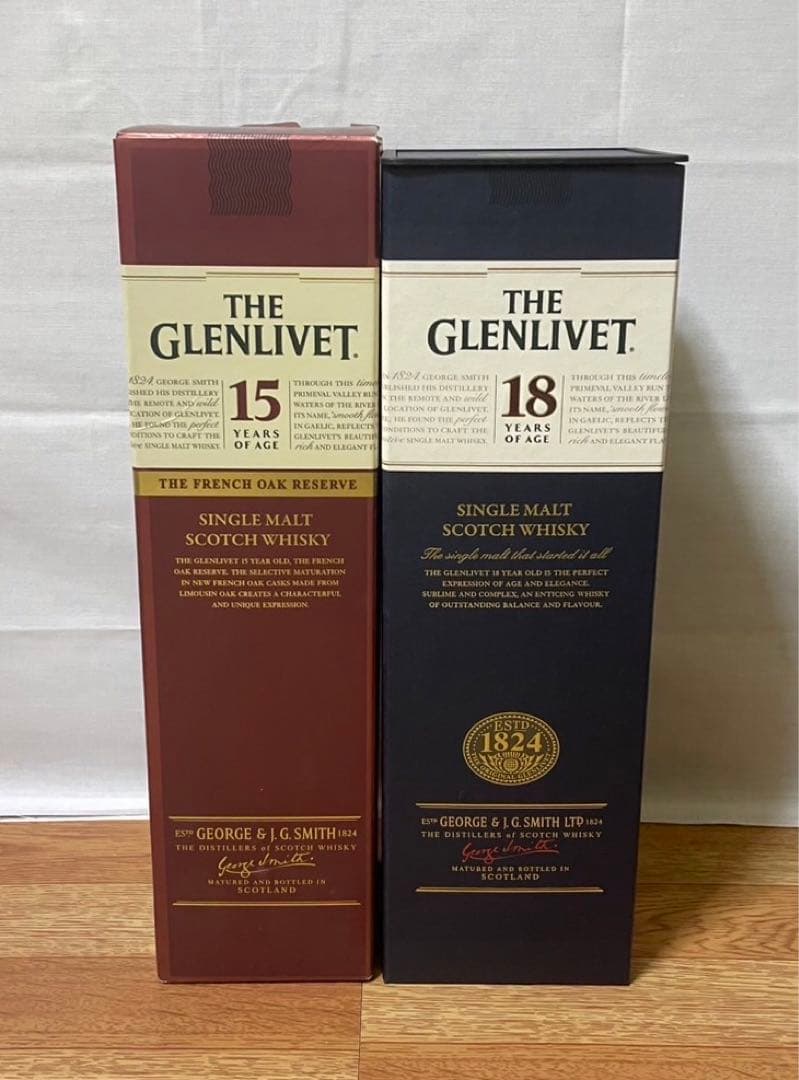 31日まで 旧ボトル グレンリベット15年& グレンリベット18年 グラス付き