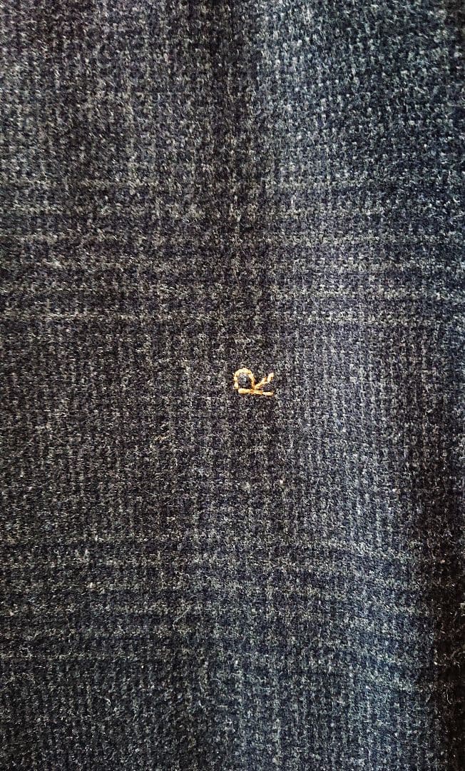 45R☆ブリティッシュウールツイードチェックのストレッチドレス/チャコール♪