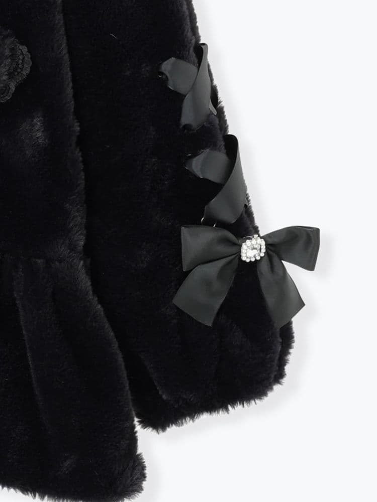 Sanrio　クロミ レースアップファーブルゾン　アウター　地雷系　秋冬　黒