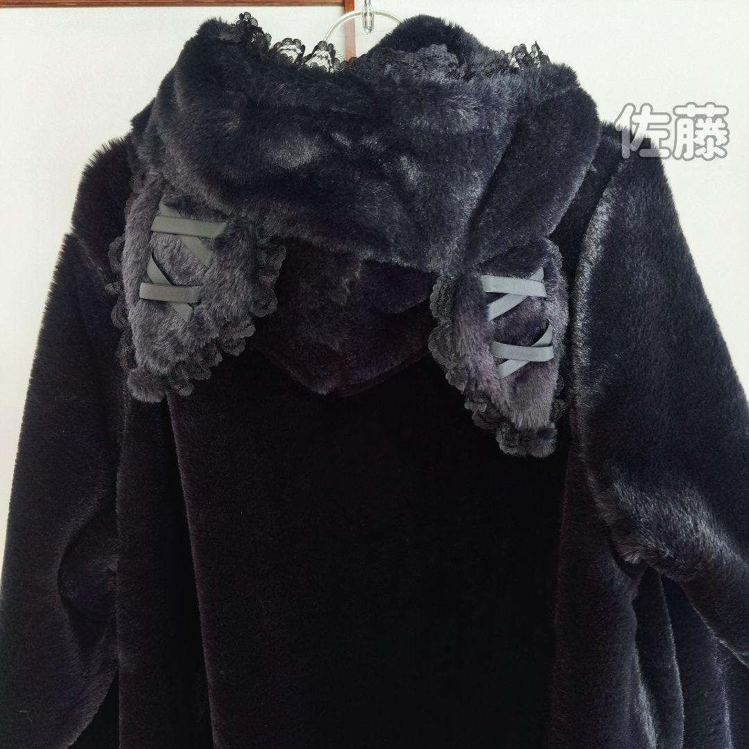 Sanrio　クロミ レースアップファーブルゾン　アウター　地雷系　秋冬　黒