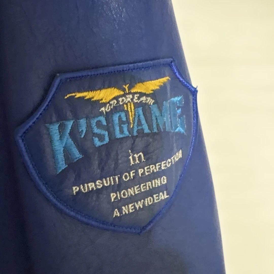 K's Garage 青 レザー スタジャン 岩城滉一 定価150000円