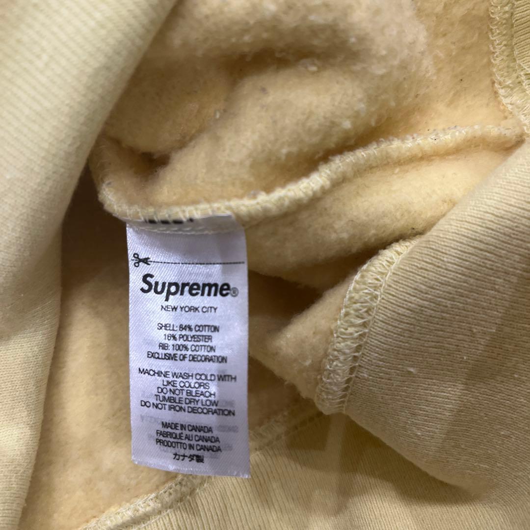 SUPREME ボックスロゴ スウェットクルーネック イエロー