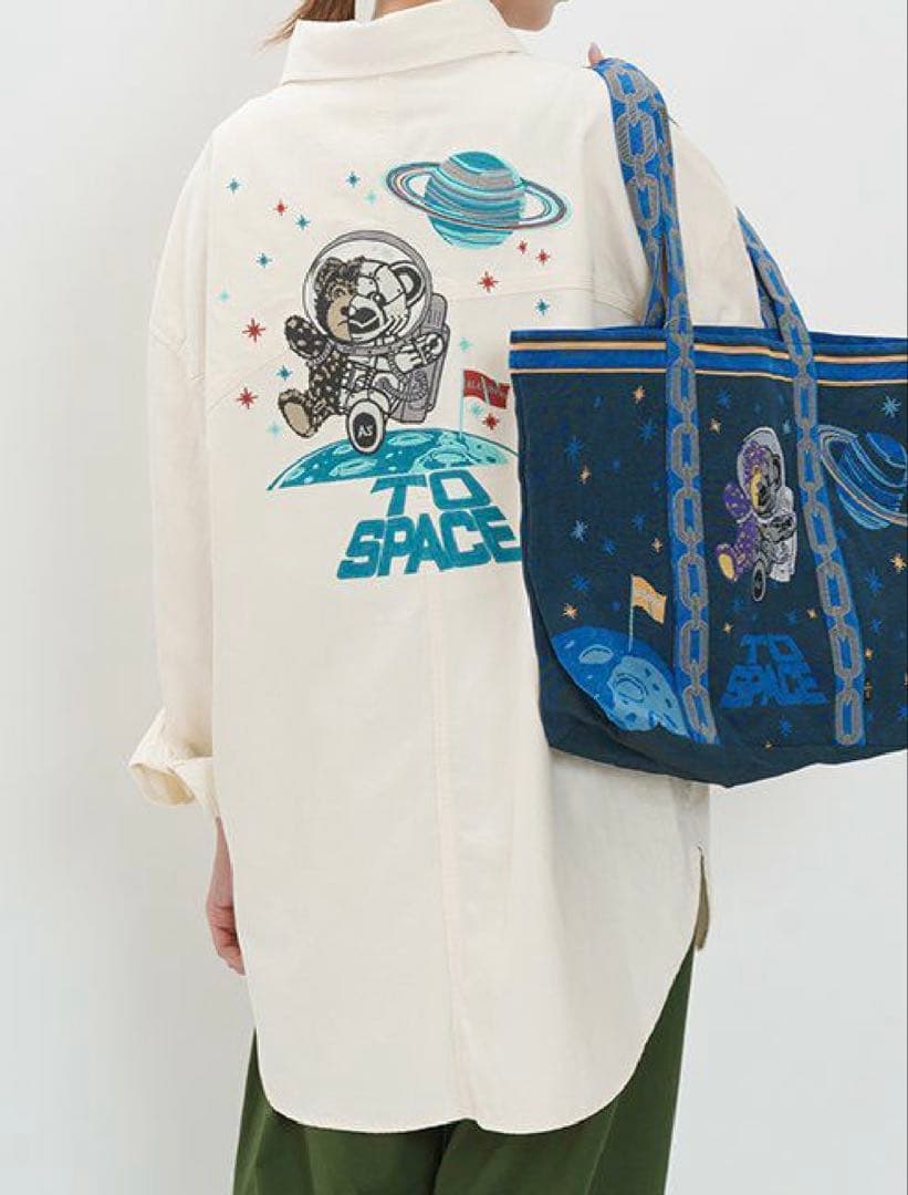 アズノウアズオオラカ サイズ3 宇宙ベアロイドデニムSH シャツ 羽織