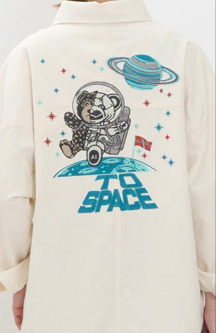 アズノウアズオオラカ サイズ3 宇宙ベアロイドデニムSH シャツ 羽織