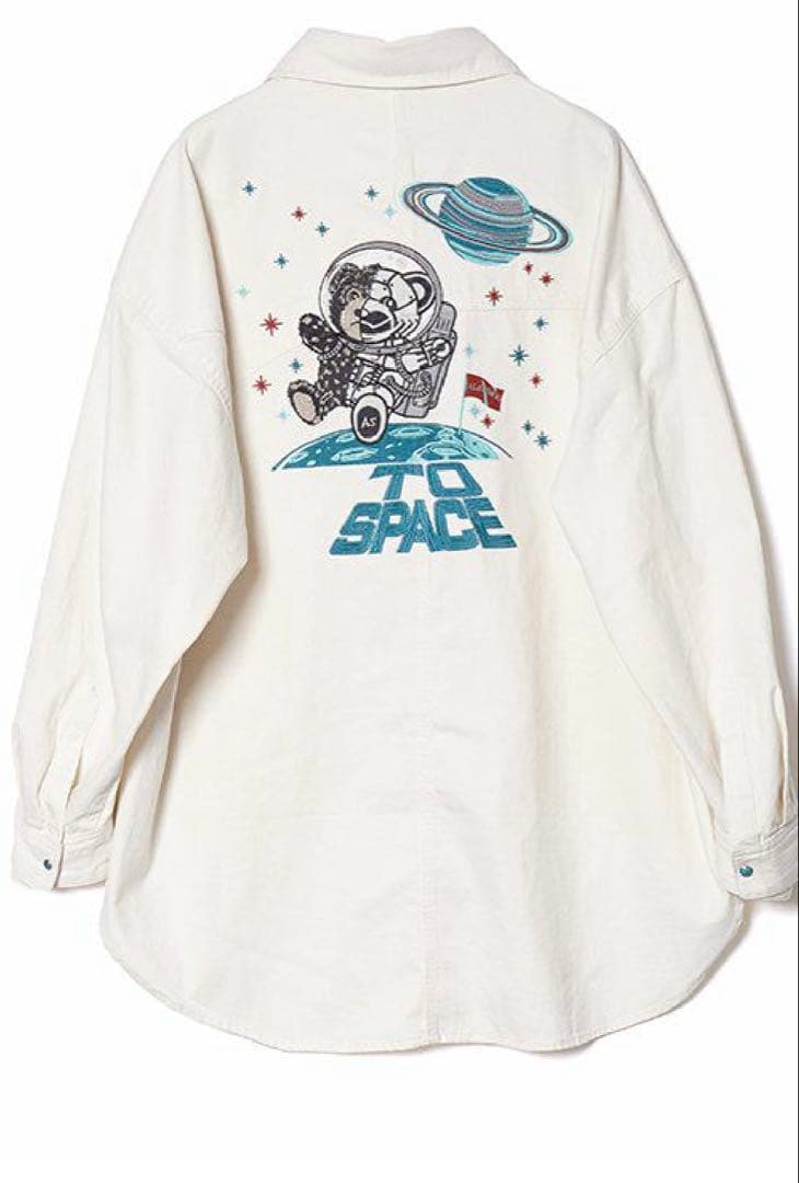 アズノウアズオオラカ サイズ3 宇宙ベアロイドデニムSH シャツ 羽織