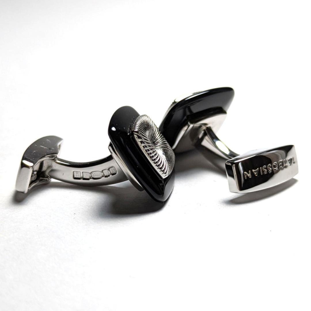 tac127 タテオシアン カフス シルバー925 ブラックオニキス スクエア