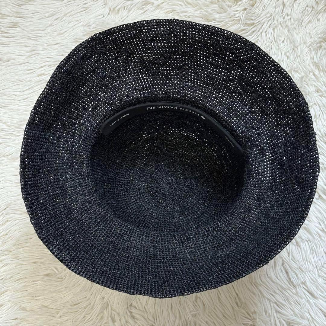 ヘレンカミンスキー VALENCE 10ラフィアハット黒 つば広 夏