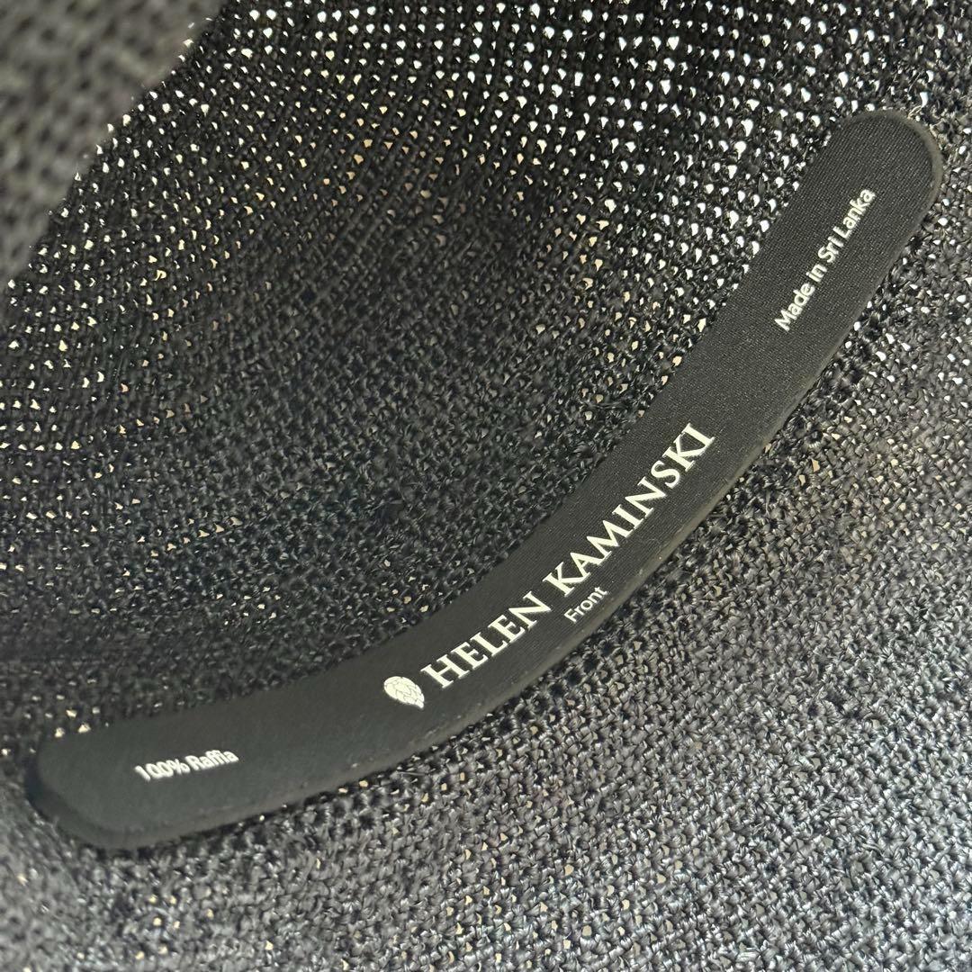 ヘレンカミンスキー VALENCE 10ラフィアハット黒 つば広 夏