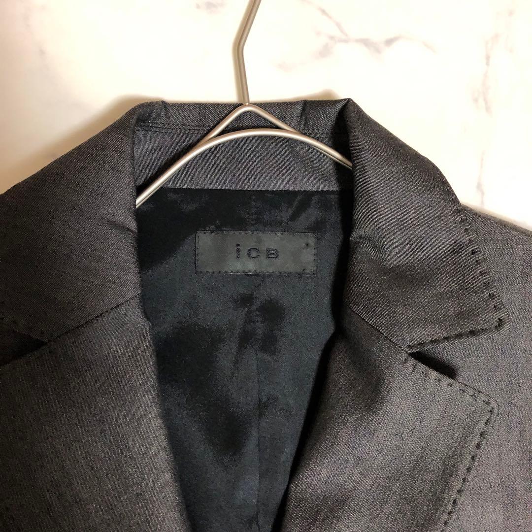 美品⭐️iCBオンワード樫山　ダークグレー スーツ　三点セット通勤、人卒園、面接