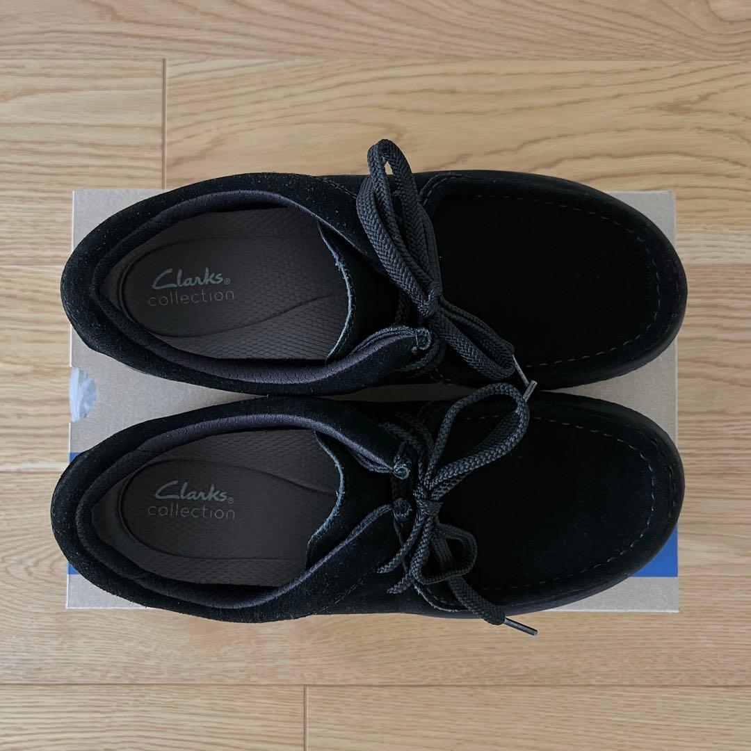 靴 Clarks RelaxLite Low Black Suede UK8 1/2