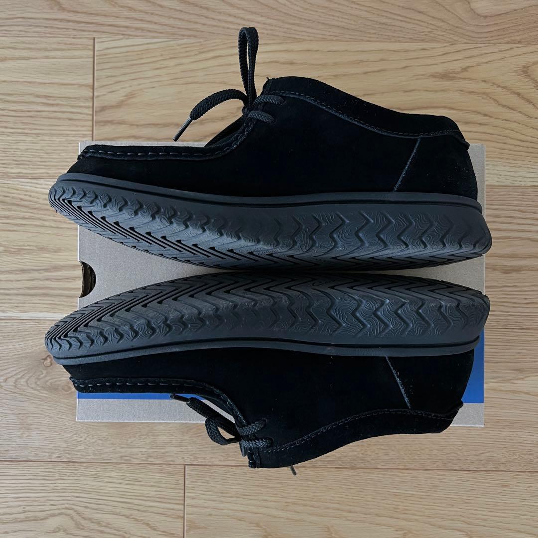 靴 Clarks RelaxLite Low Black Suede UK8 1/2