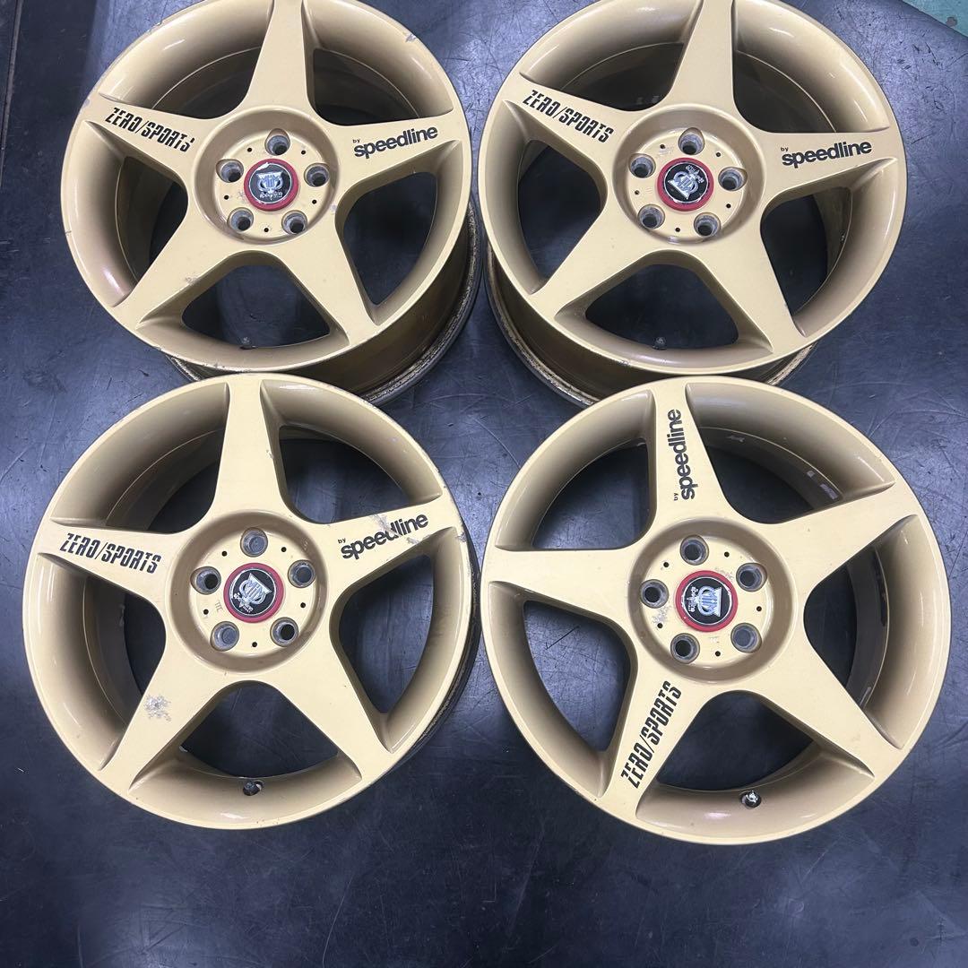 中古アルミ16X7.0スピードライン　ゴールド　インプレッサ、レガシー等