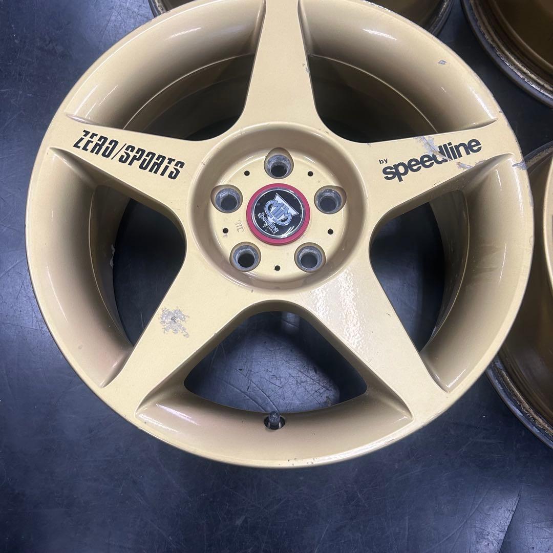 中古アルミ16X7.0スピードライン　ゴールド　インプレッサ、レガシー等
