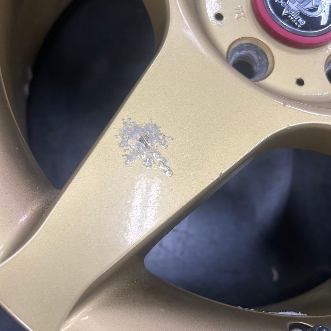 中古アルミ16X7.0スピードライン　ゴールド　インプレッサ、レガシー等