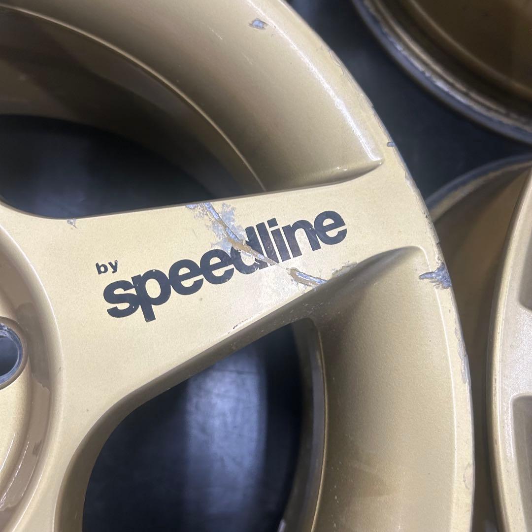 中古アルミ16X7.0スピードライン　ゴールド　インプレッサ、レガシー等