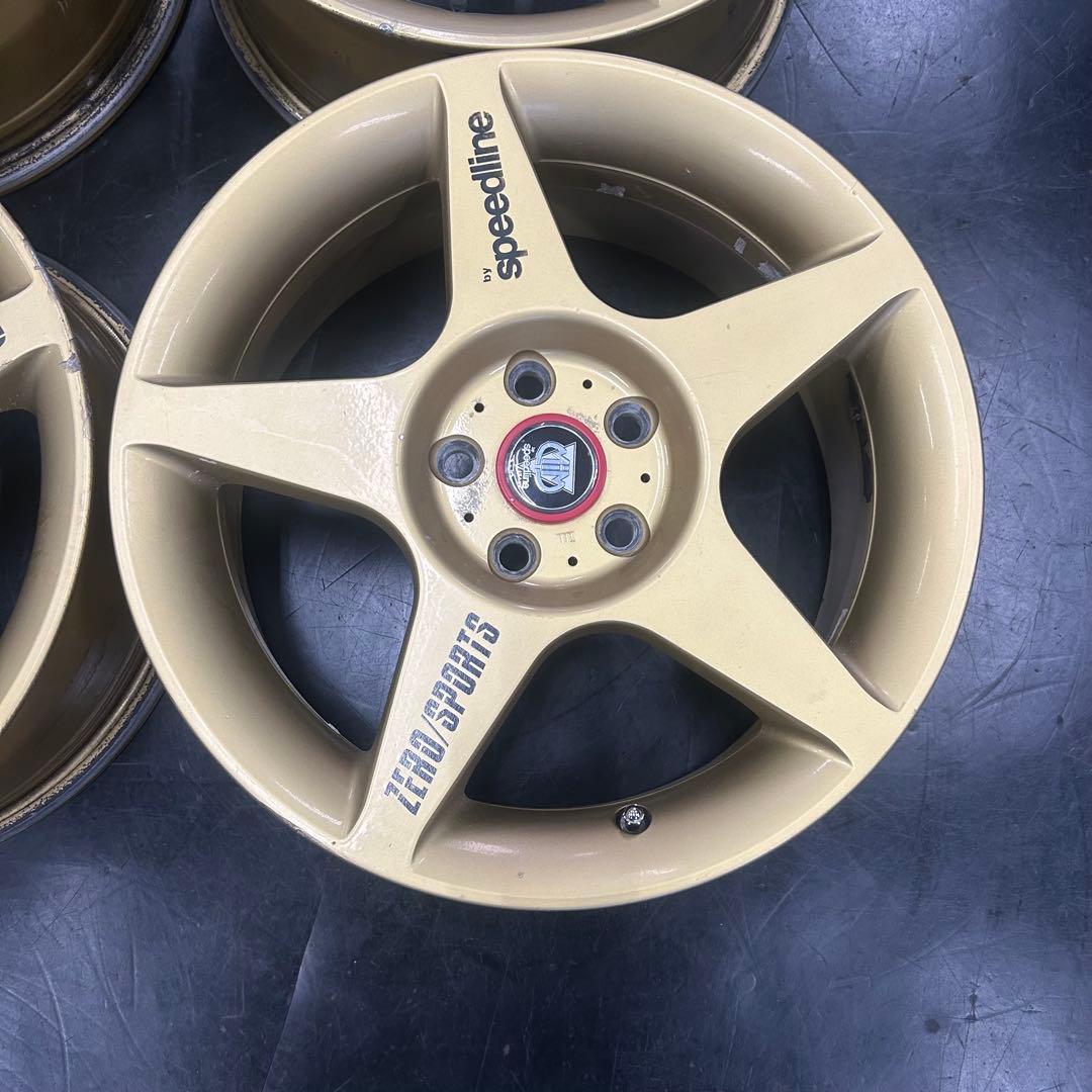 中古アルミ16X7.0スピードライン　ゴールド　インプレッサ、レガシー等