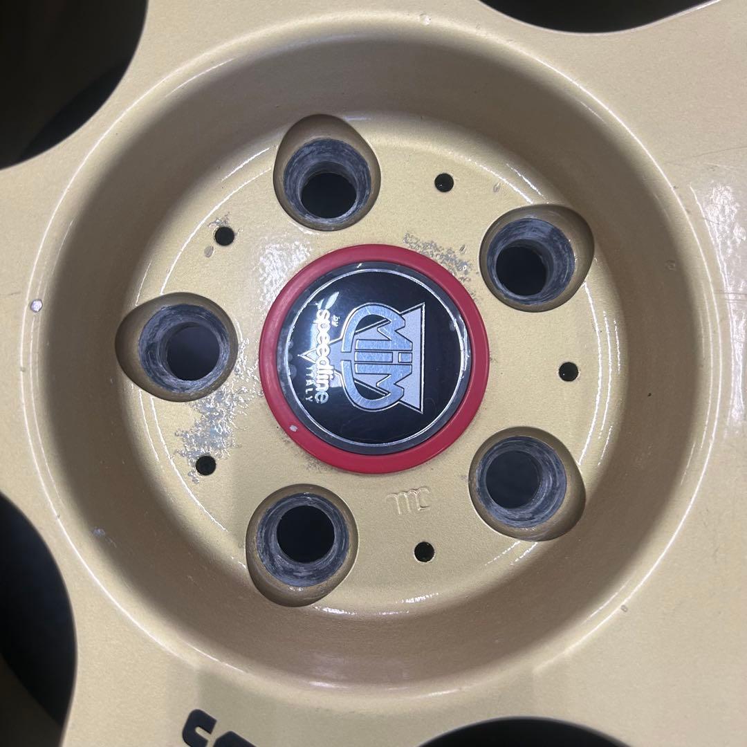 中古アルミ16X7.0スピードライン　ゴールド　インプレッサ、レガシー等