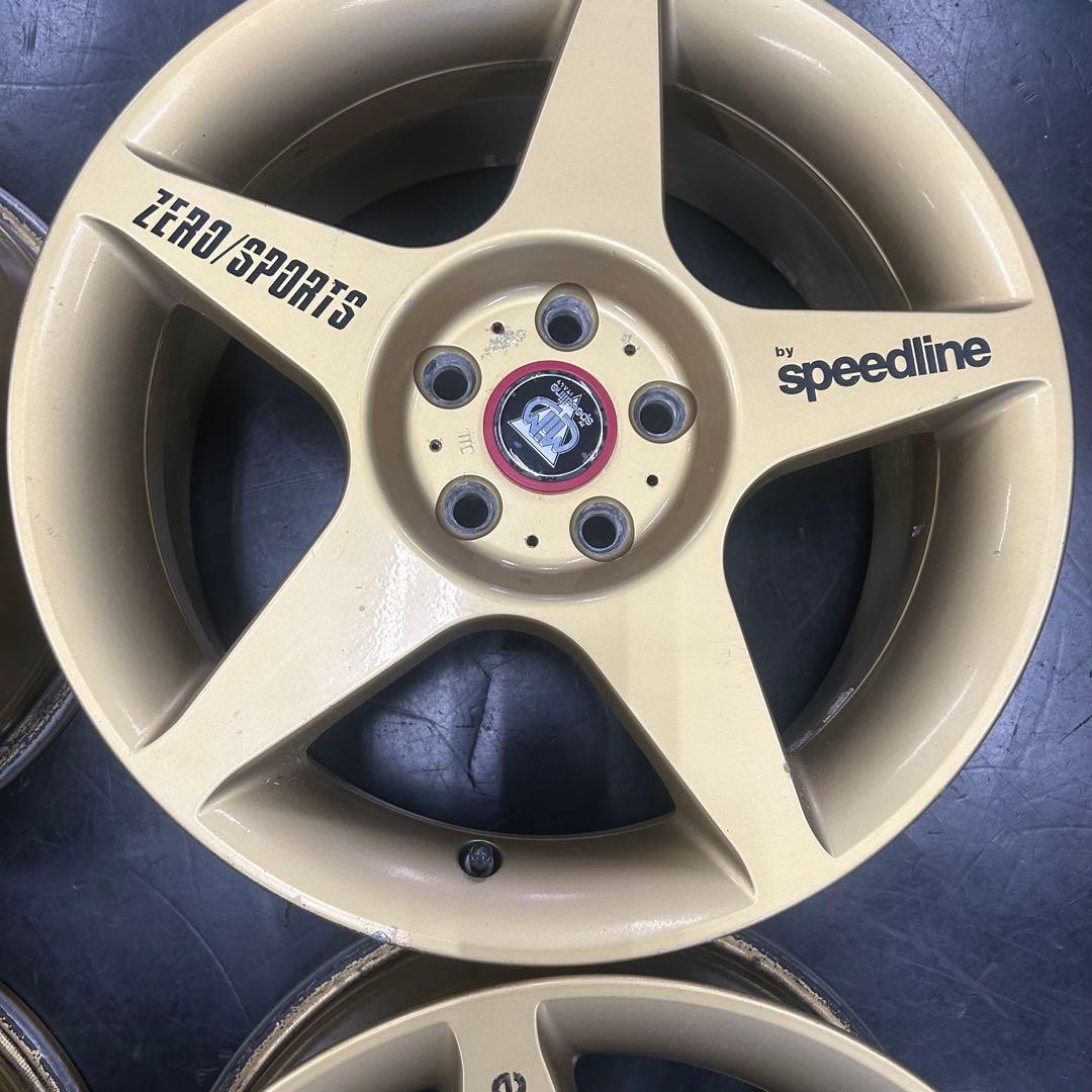 中古アルミ16X7.0スピードライン　ゴールド　インプレッサ、レガシー等