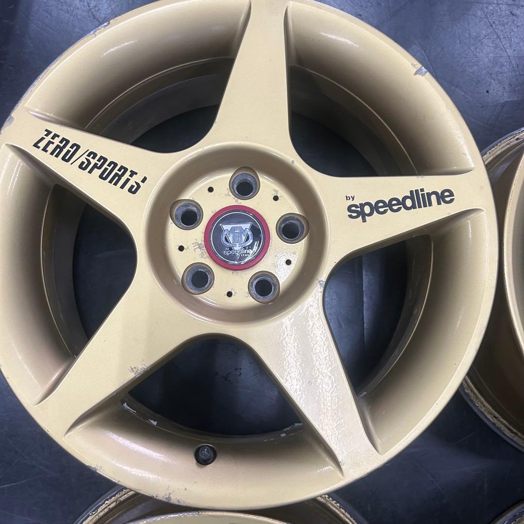 中古アルミ16X7.0スピードライン　ゴールド　インプレッサ、レガシー等
