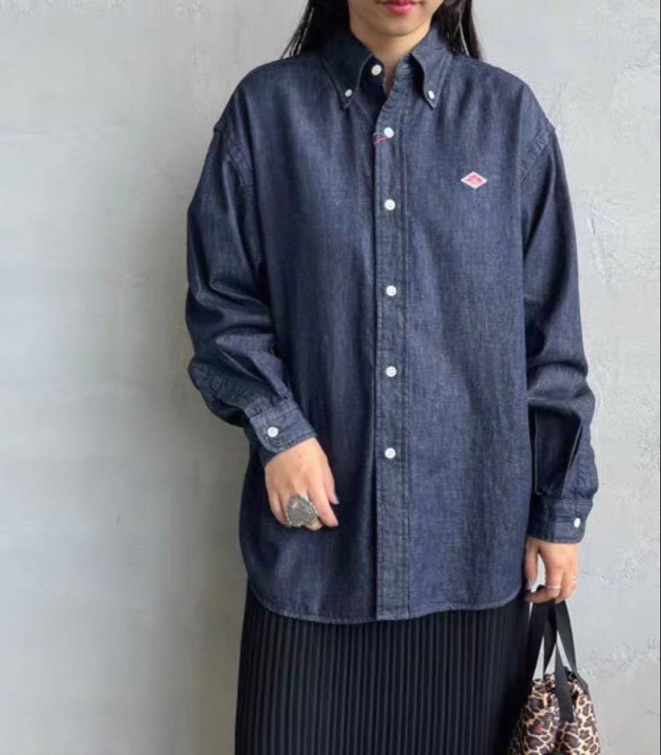 【新品未使用】DANTON/ダントン デニムダンガリー ボタンダウンシャツ 36