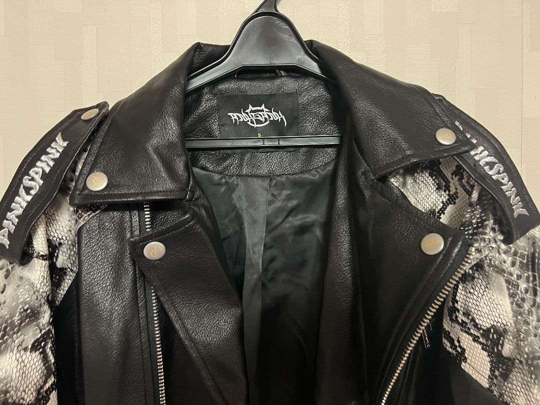 PINKSPINK　パイソン柄PUレザージャケット