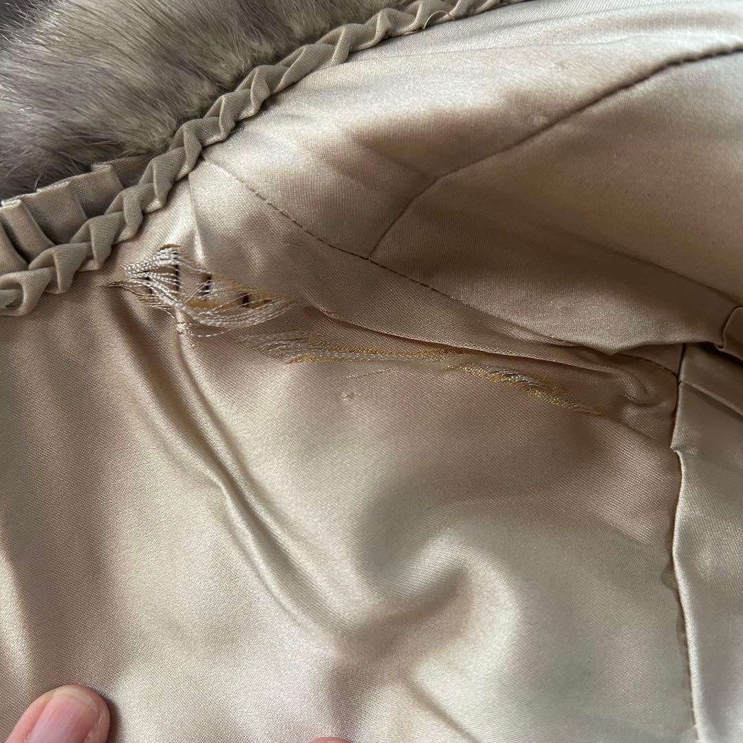 d*2様 EMBA サファイアミンク 毛皮コート グレー 裏地ダメージ 13号