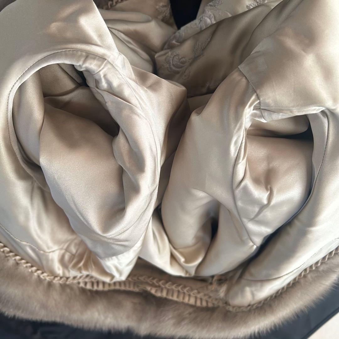 d*2様 EMBA サファイアミンク 毛皮コート グレー 裏地ダメージ 13号