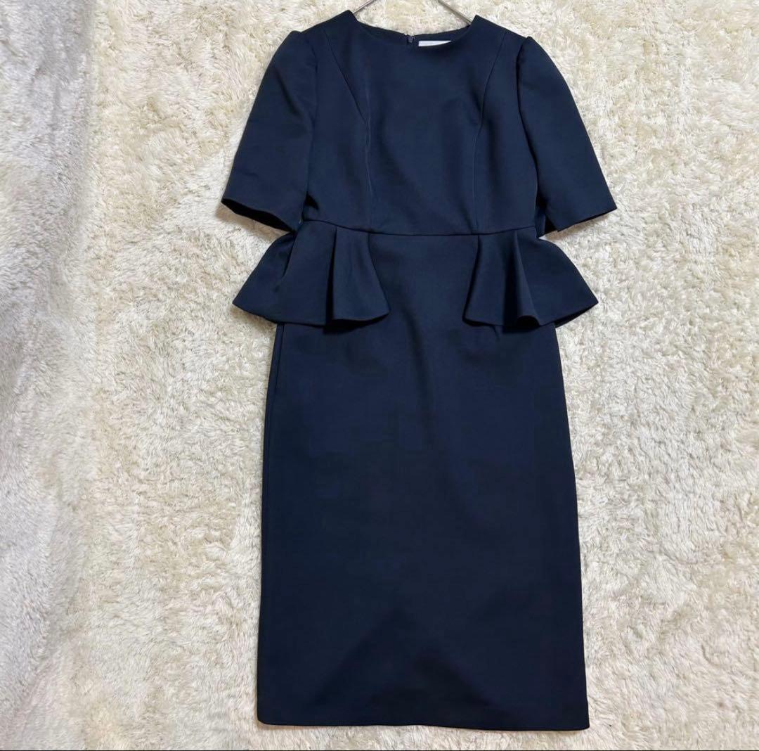 セルフォード♡ペプラムワンピース♡暗めのネイビー♡34