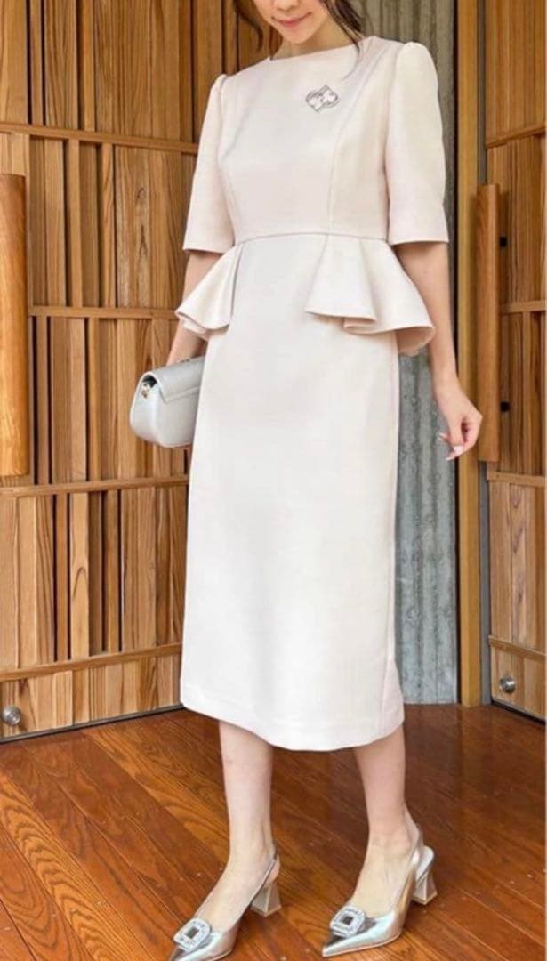 セルフォード♡ペプラムワンピース♡暗めのネイビー♡34