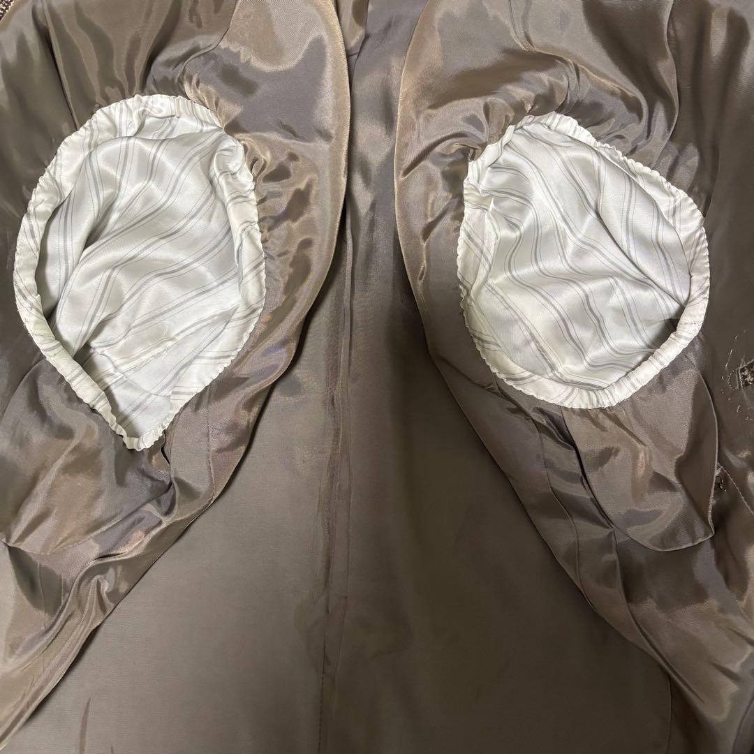 【菅野】五大陸　テーラードジャケット　ロロピアーナ　チェック　ブラウン