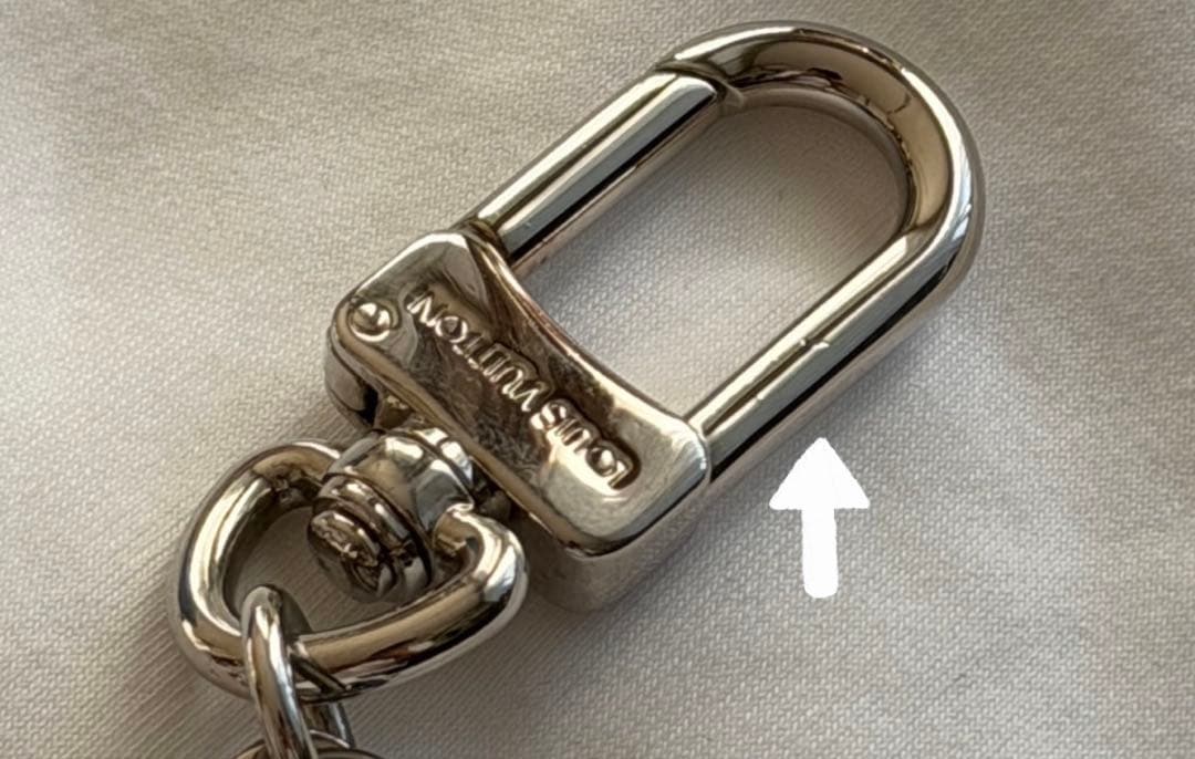 【美品】ルイ・ヴィトン キーホルダー シルバー×ブルー 正規品