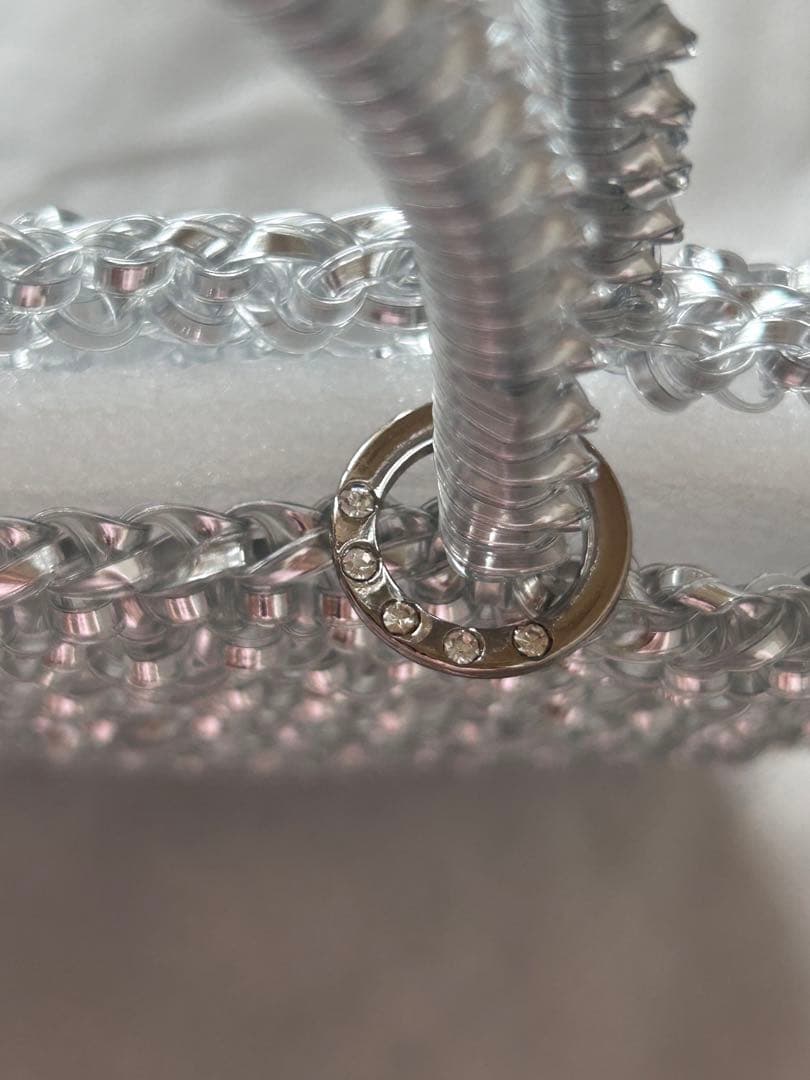 ワイヤーバッグ ショルダー スタンダード風 ミディアム 新品未使用 シルバー