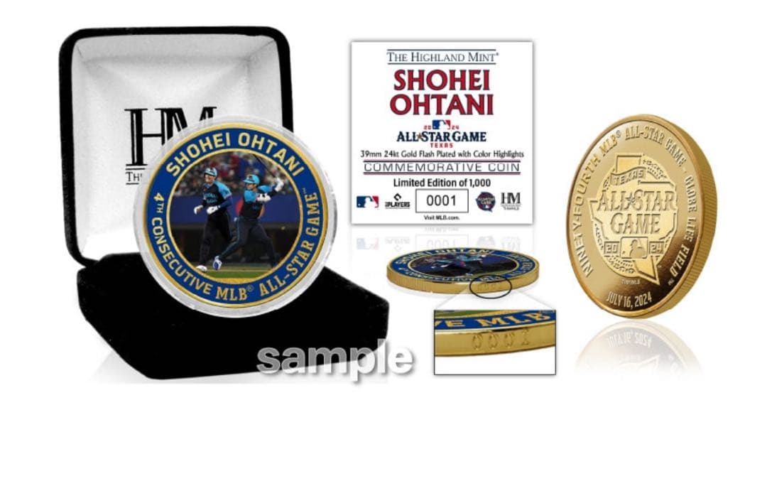 『限定1000』大谷翔平 2024 MLB オールスター出場記念ゴールド