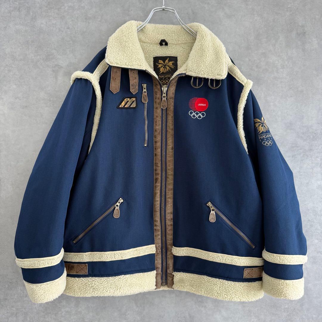 90s ヴィンテージ MIZUNO 長野オリンピック 日本代表ボアジャケット L