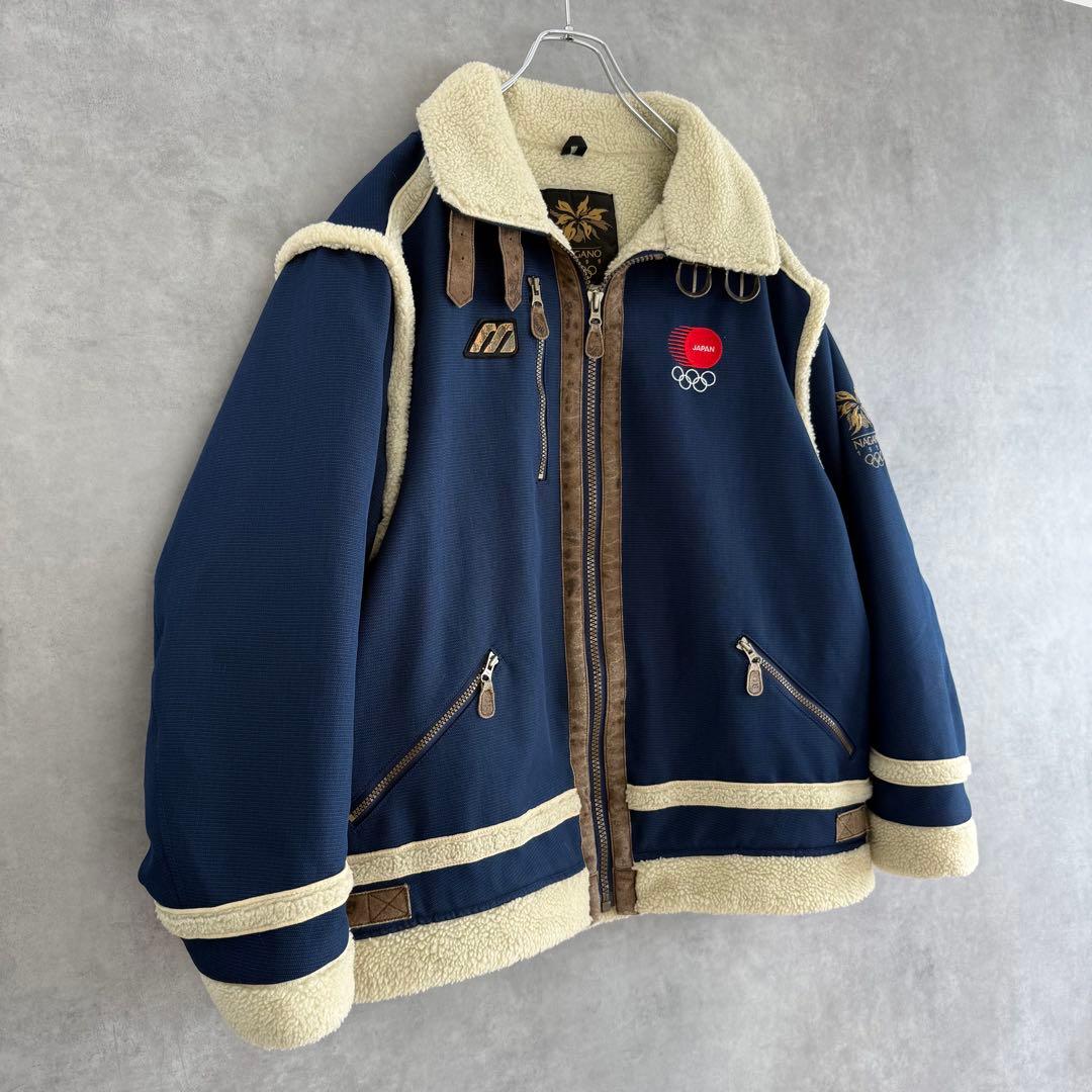 90s ヴィンテージ MIZUNO 長野オリンピック 日本代表ボアジャケット L