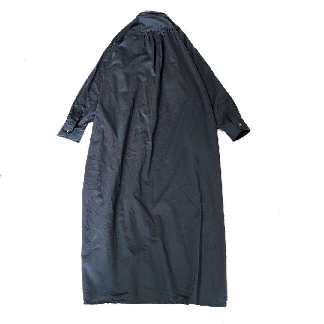 極美品❤️ヴェルメイユパーイエナ シャツワンピース　黒　ゆったり　大人