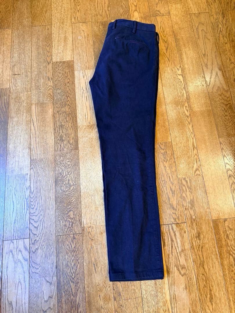 美品 定価4.4万 PT01 コットン ドレスチノ スラックス ネイビー 48