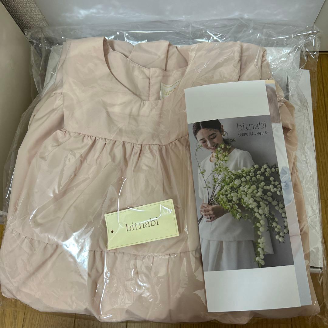 bitnabi 新品 ブロッサムワンピース ピンク 授乳服 ティアードドレス