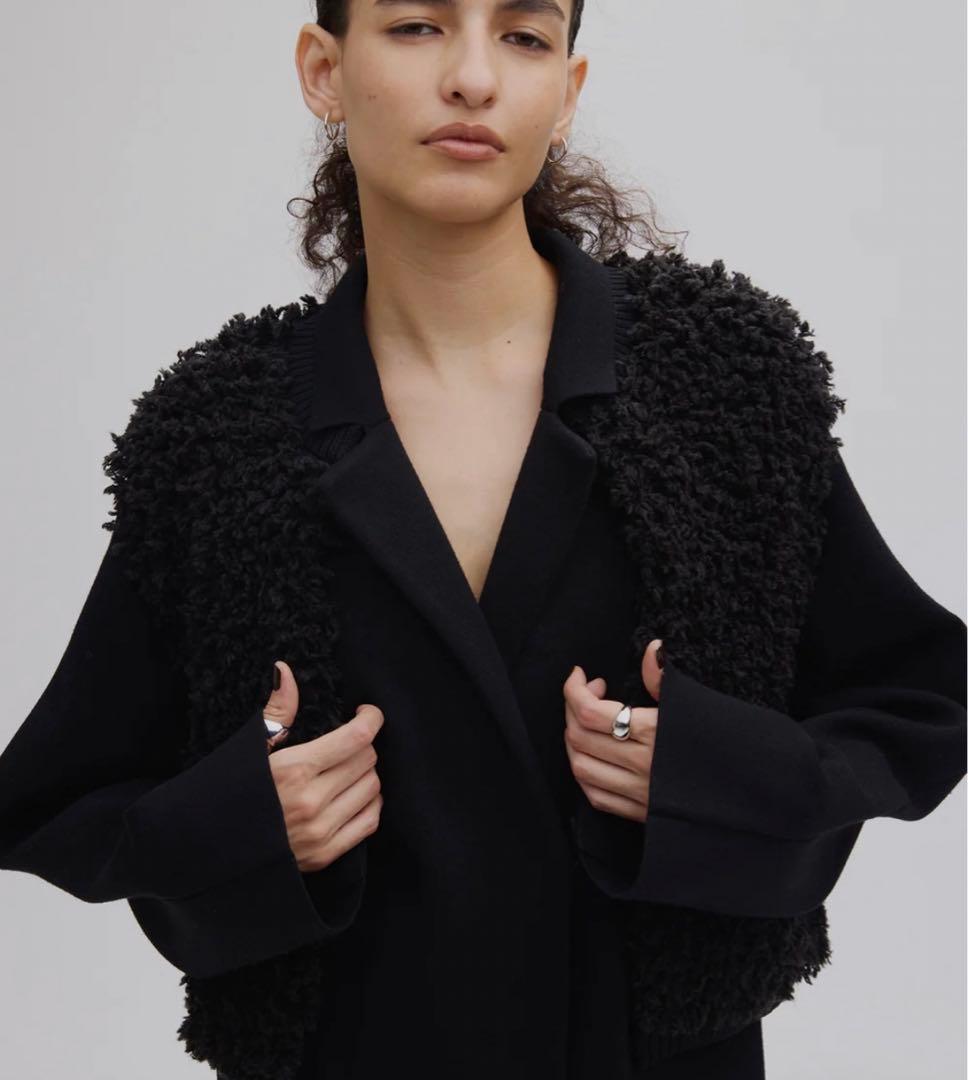 AMERI UND COMPACT BOA KNIT VESTブラックF新品