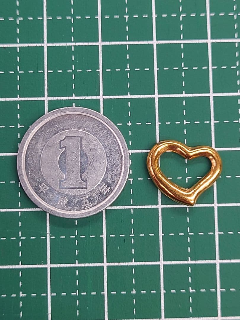 K24　24金　オープン　ハート　ペンダントトップ/チャーム