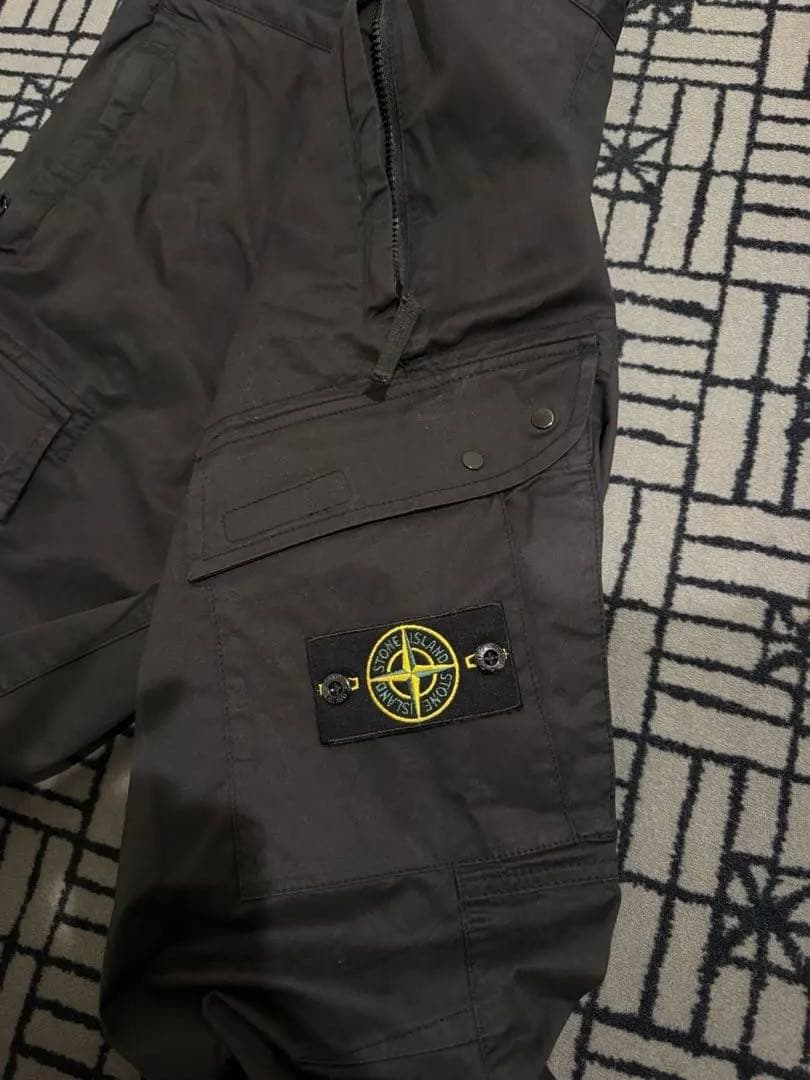 Stone  カーゴパンツ ブラック 32 ストーンアイランド