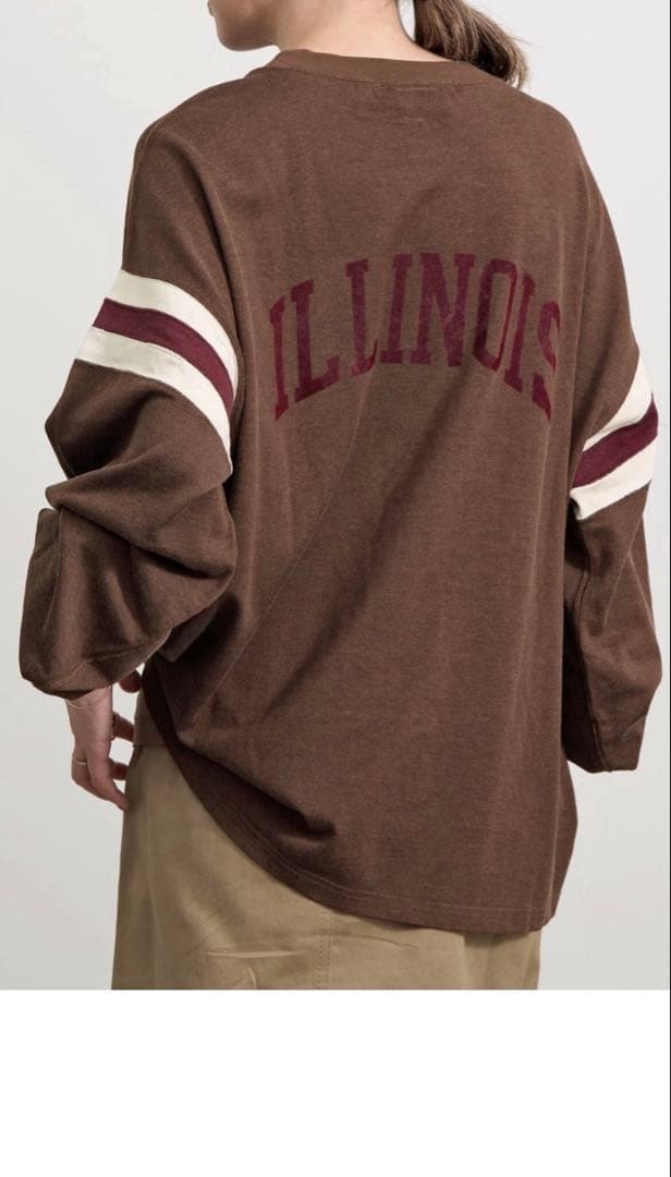 美品　REMI RELIEF FOOTBALL LONGSLEEVE Tブラウン