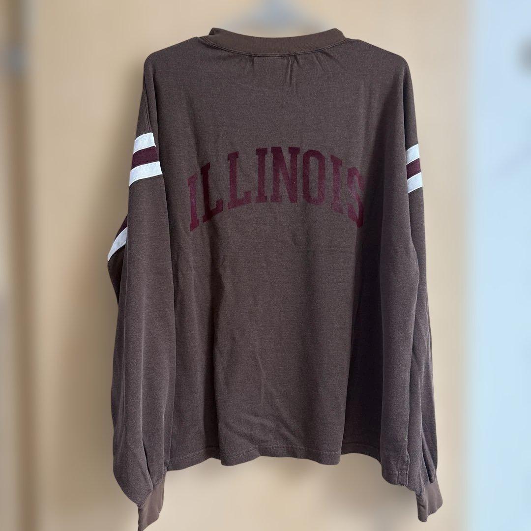 美品　REMI RELIEF FOOTBALL LONGSLEEVE Tブラウン