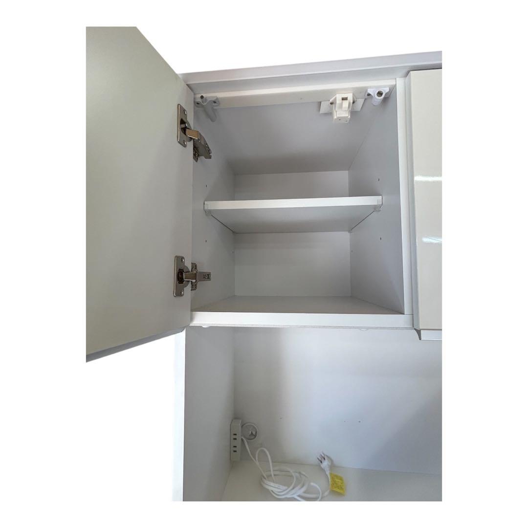 土井インテリヤ工業 レンジボード 収納家具 キッチン家具 ホワイト キッチン収納